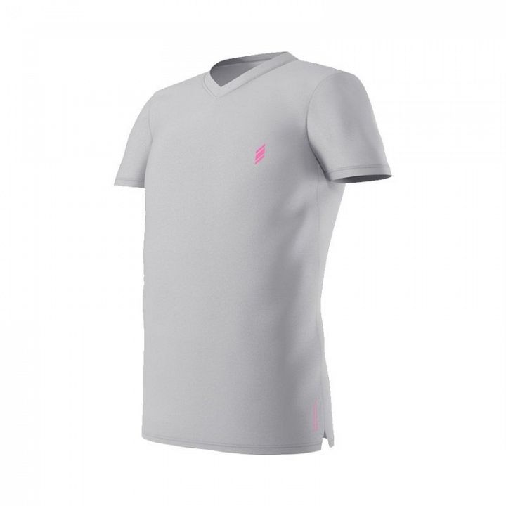 Eye V-Neck Light Grey / Pink